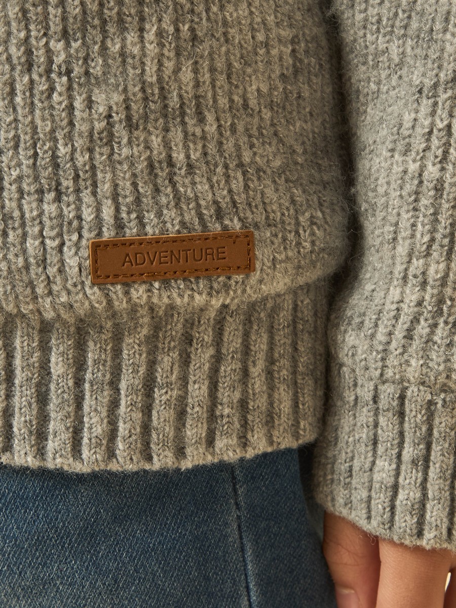Striped Hooded Cardign