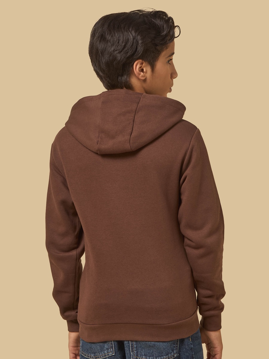 Slogan Print Hooded Sweatshirt