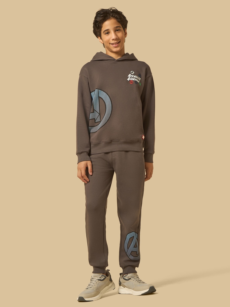Avengers Print Hooded Sweatshirt