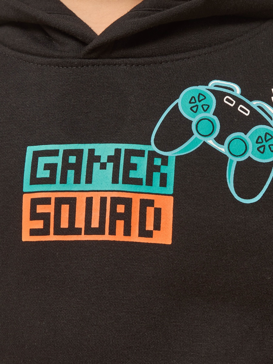 Gamer Print Hooded Sweatshirt