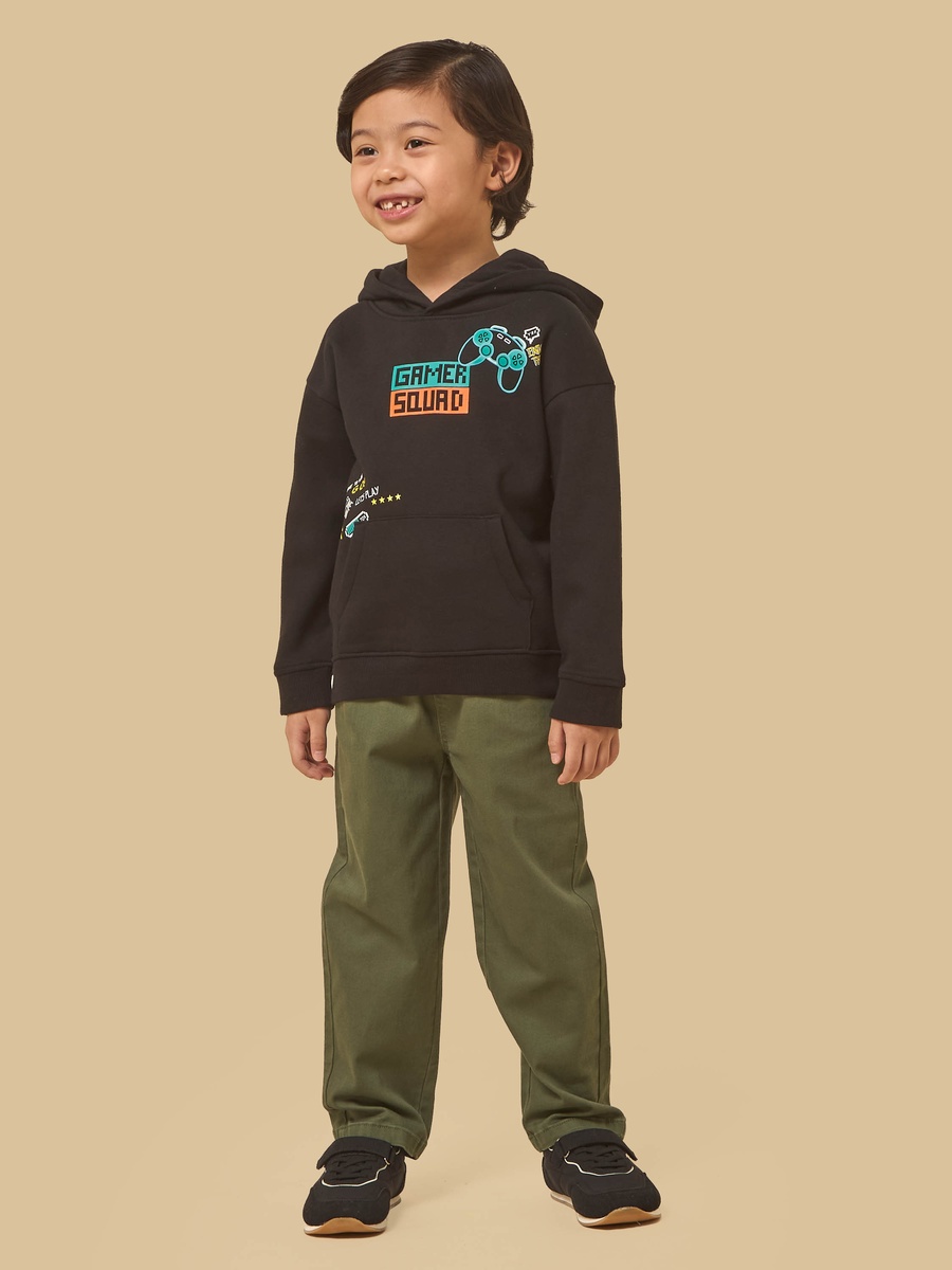 Gamer Print Hooded Sweatshirt