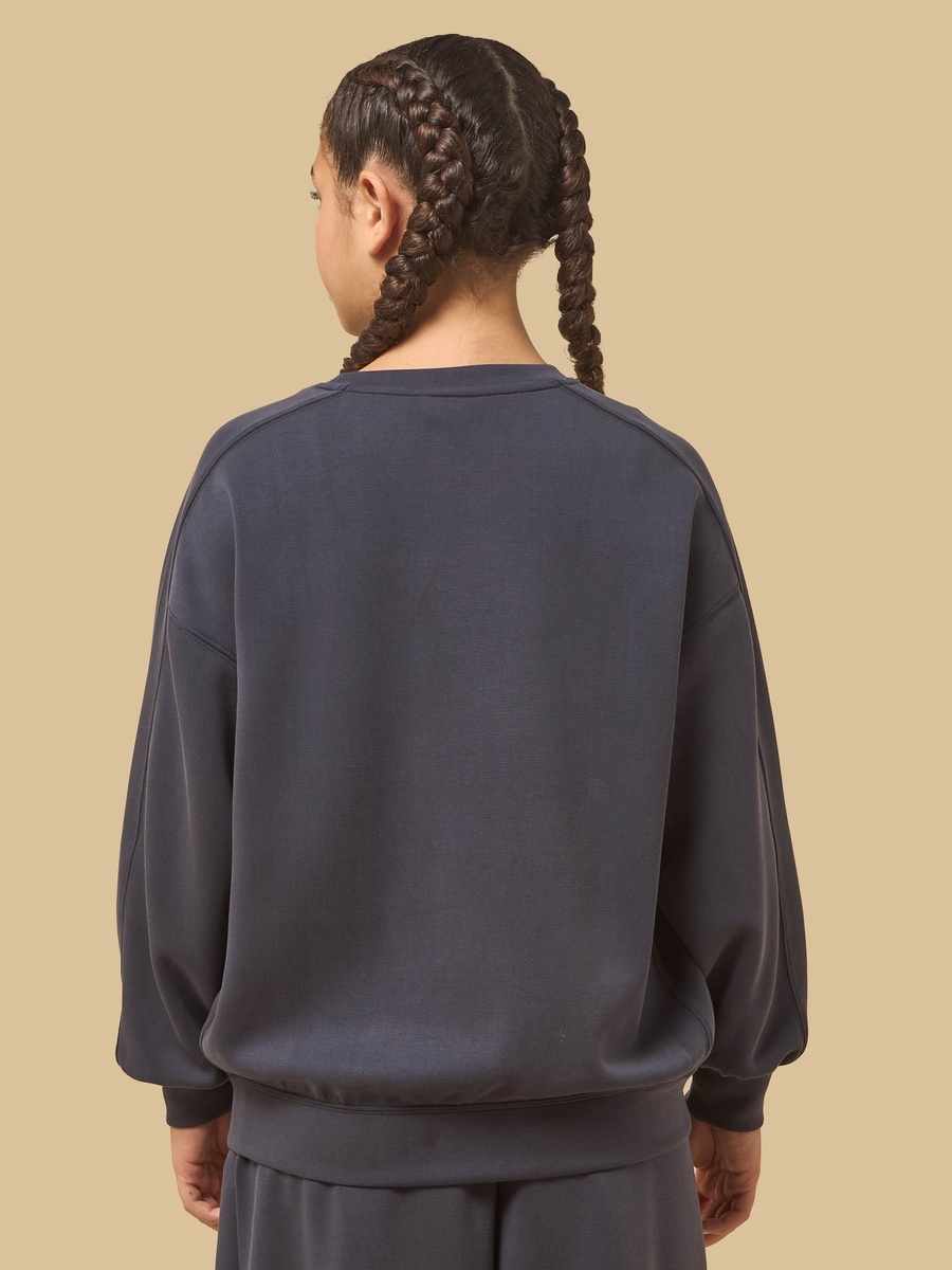 Slogan Print Modal Oversized Sweatshirt