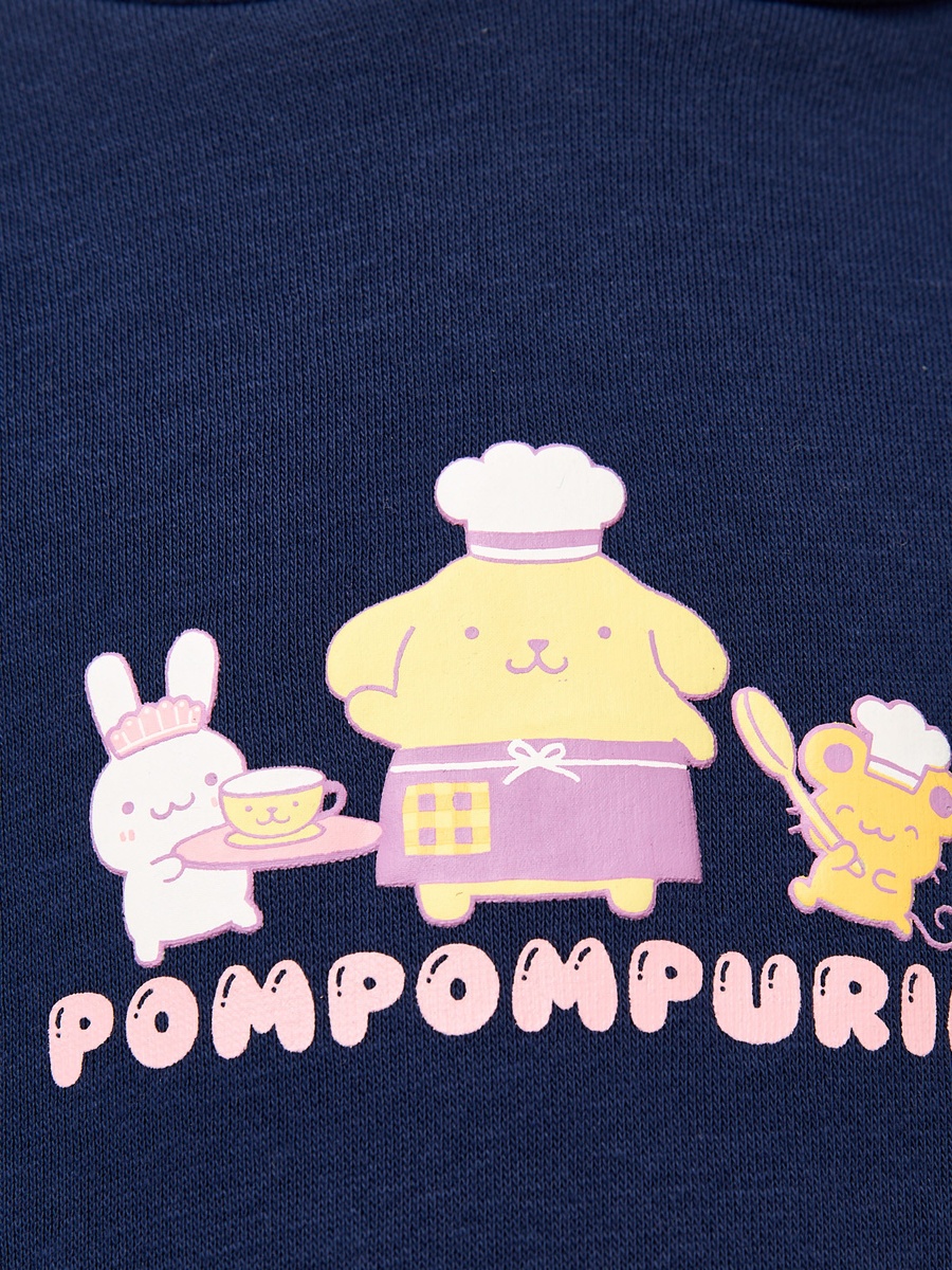 Pompompurin Print Oversized Hooded Sweatshirt