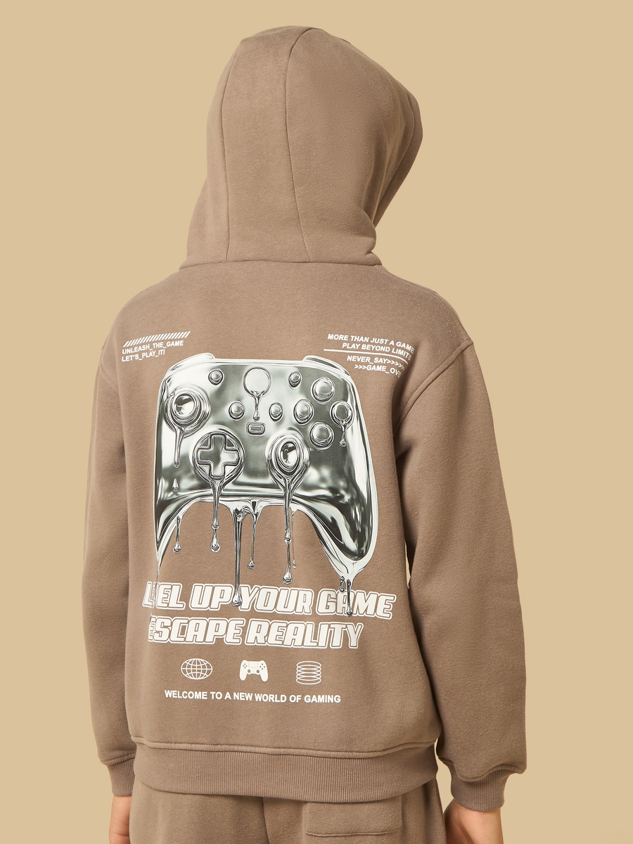 Game Print Cut and Sew Sweatshirt and Joggers Set
