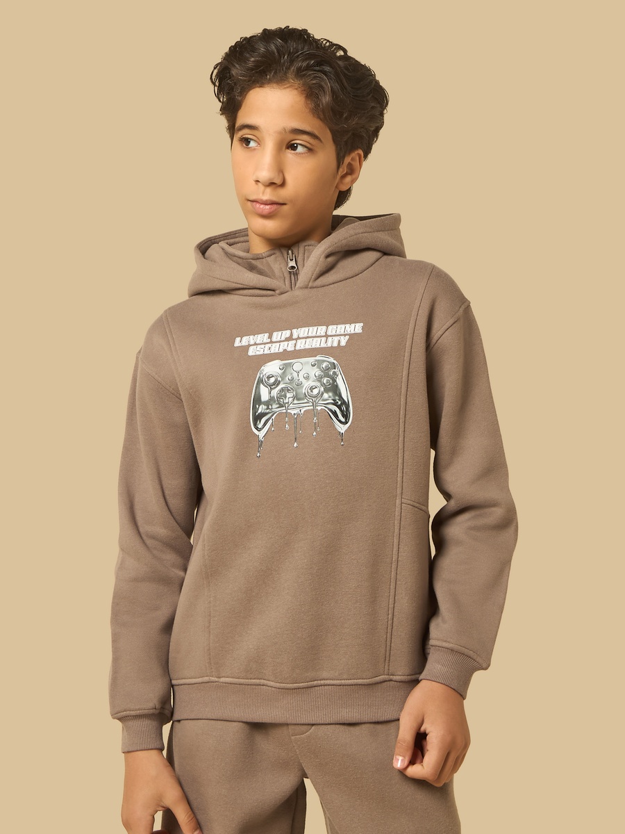 Game Print Cut and Sew Sweatshirt and Joggers Set