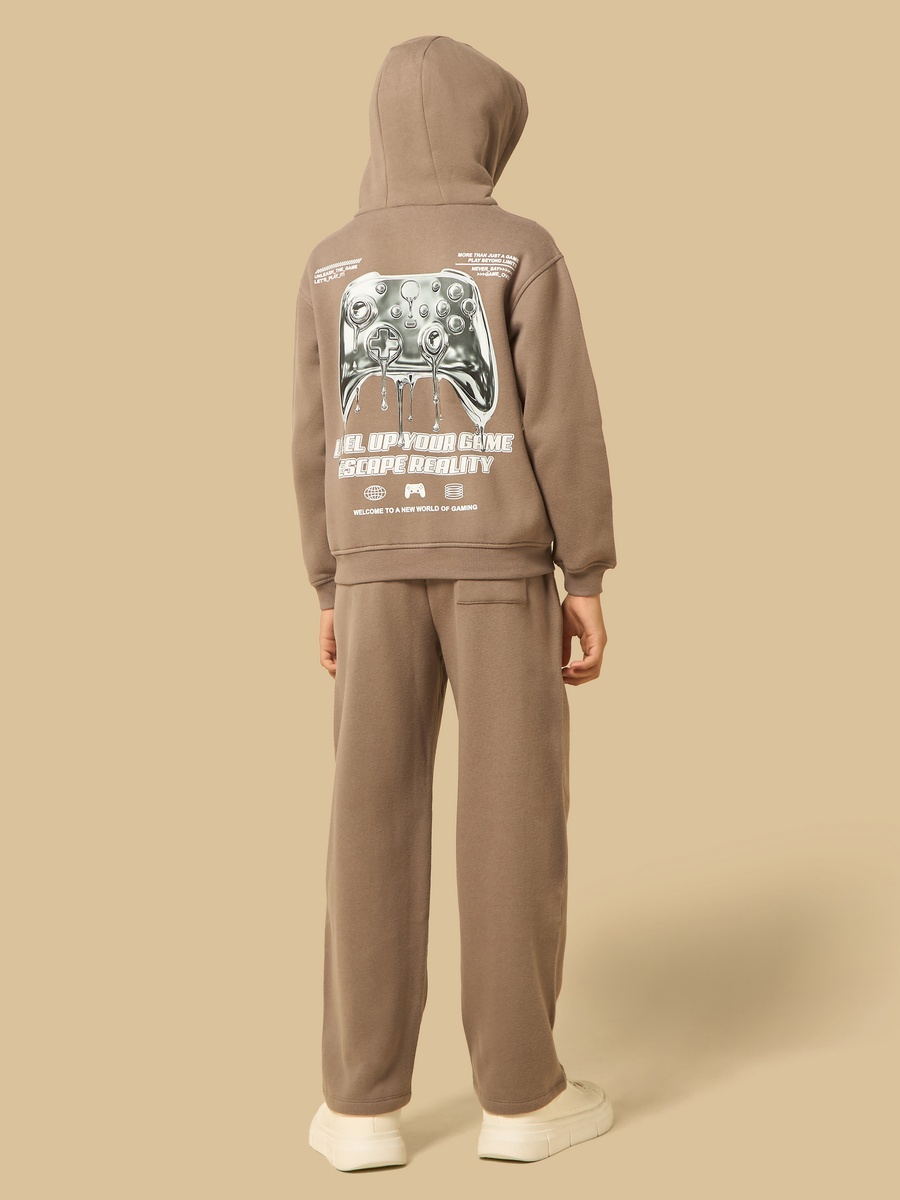Game Print Cut and Sew Sweatshirt and Joggers Set