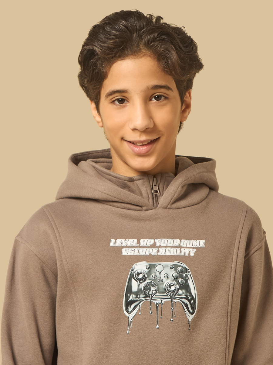 Game Print Cut and Sew Sweatshirt and Joggers Set