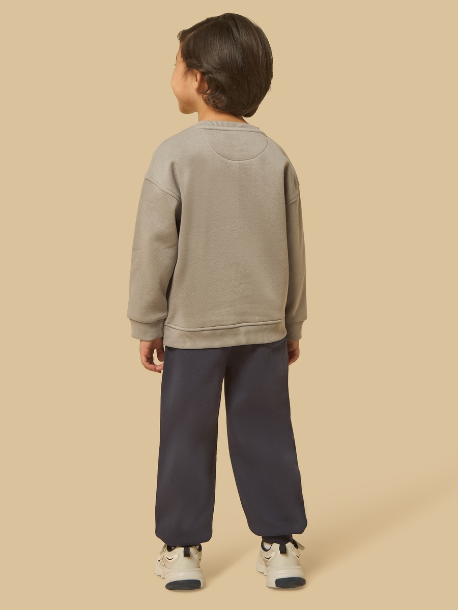 Bear Print Sweatshirt and Joggers Set
