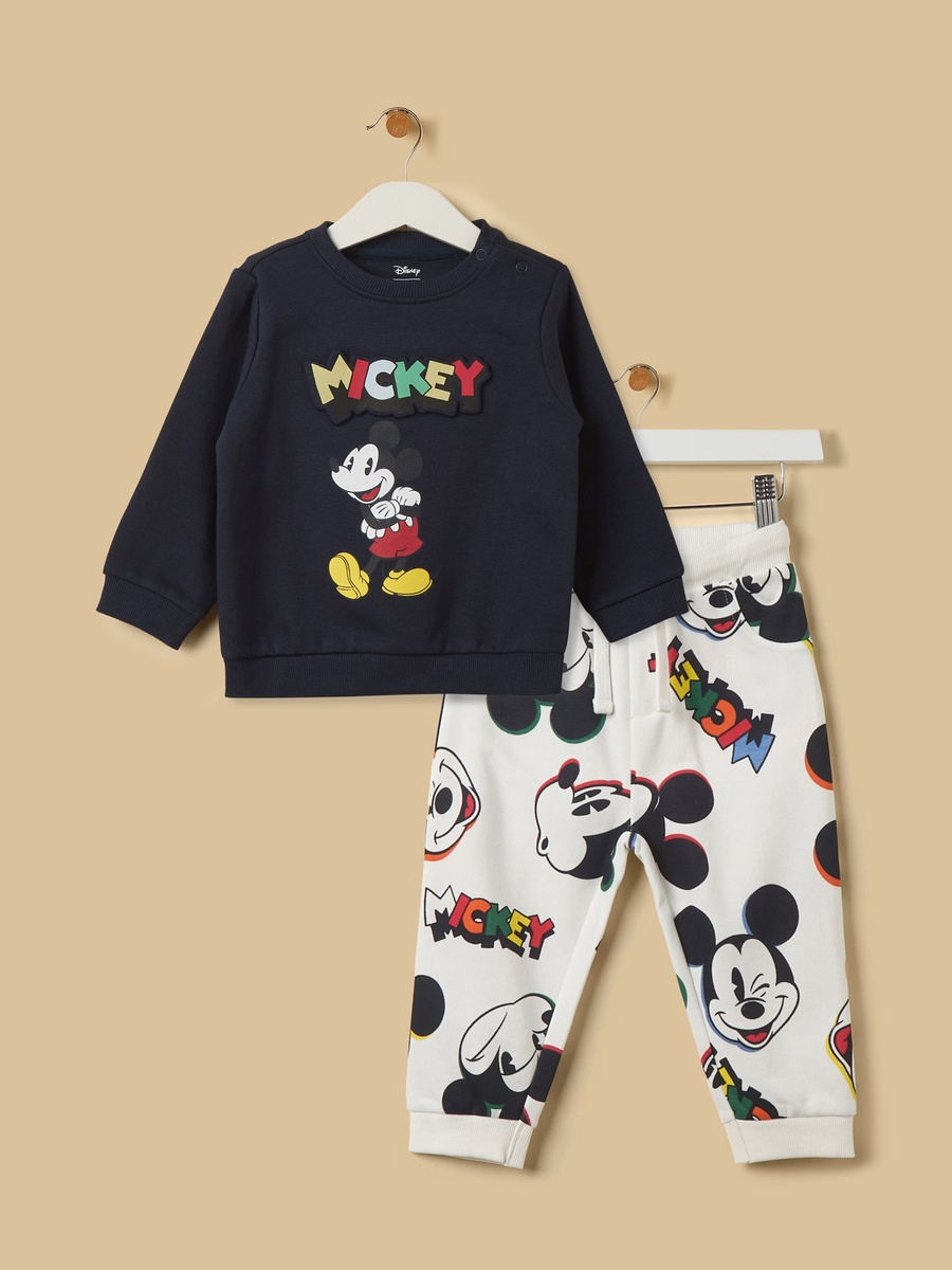 Mickey Mouse Print Sweatshirt and Joggers Set