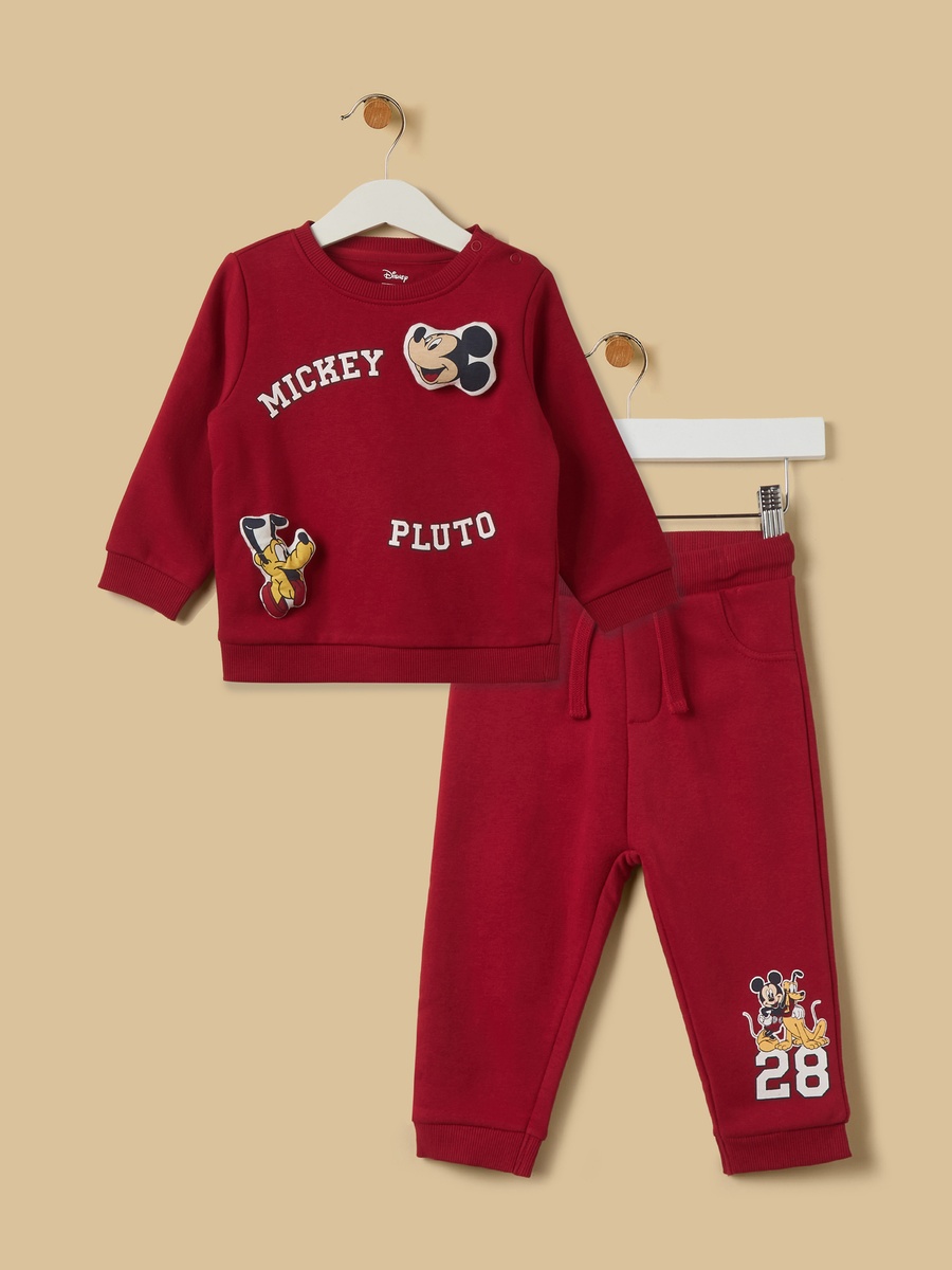 Mickey Mouse and Pluto Print Sweatshirt and Joggers Set