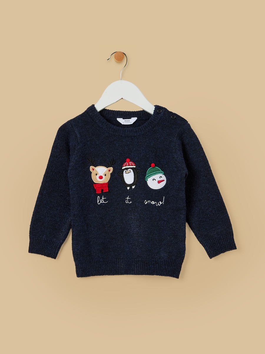 Snowman Applique Sweater and Pants Set