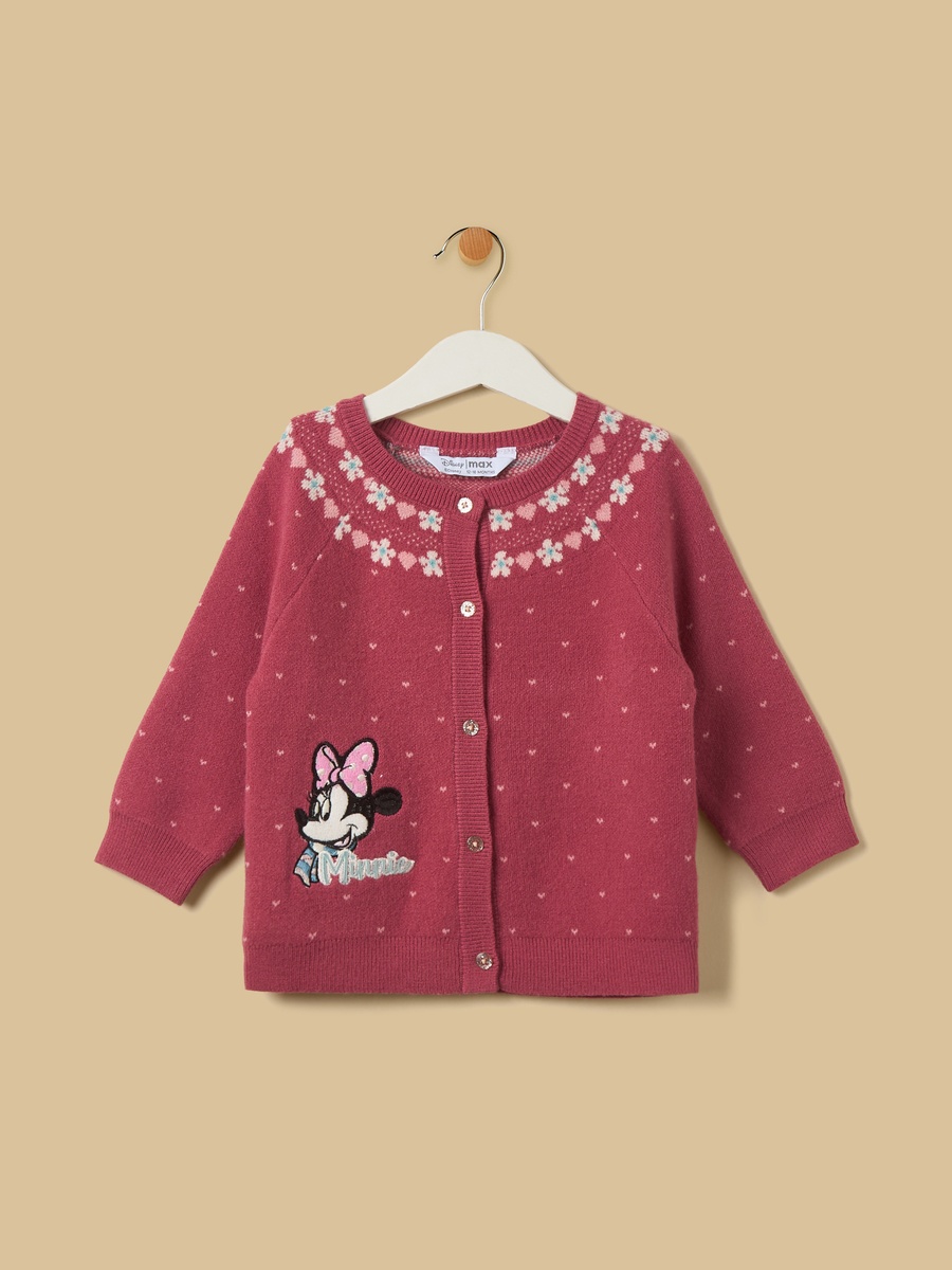 Minnie Mouse Embroidered Cardigan and Pant Set