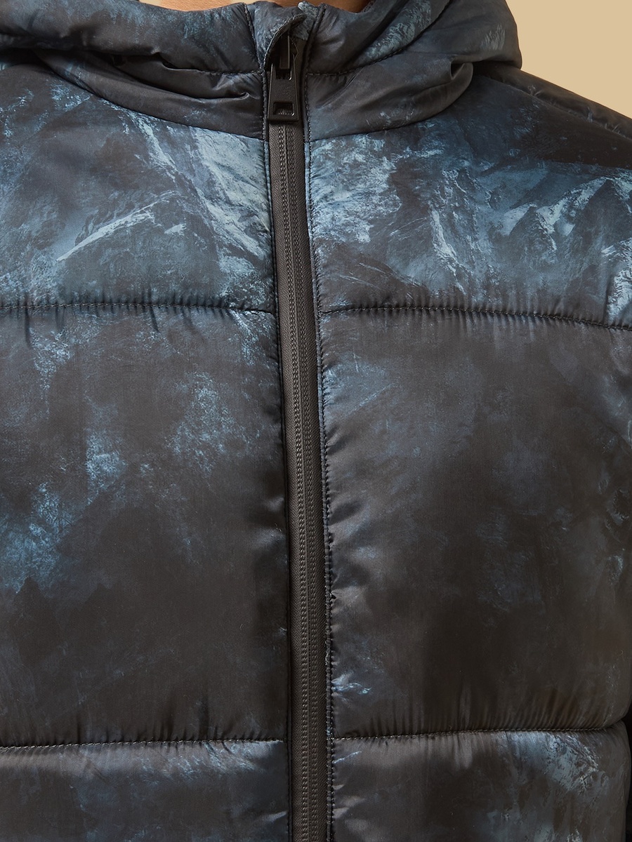 Landscape Print Hooded Jacket