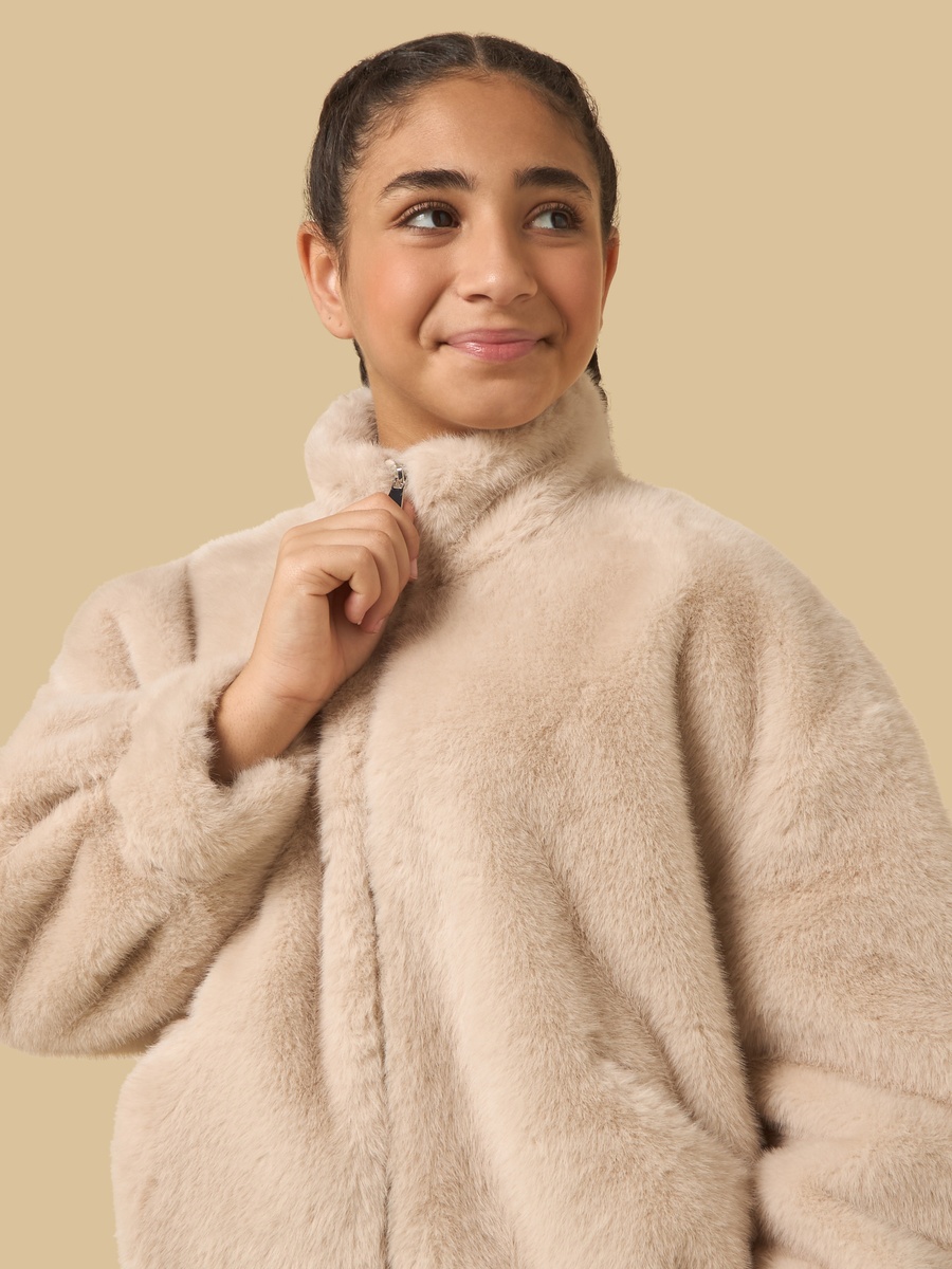 Plush High Neck Jacket