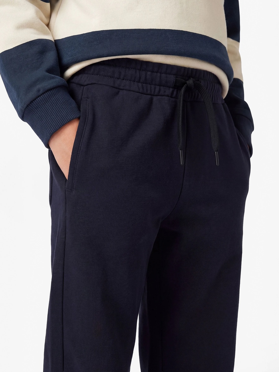 Kids Navy Blue Cotton Joggers