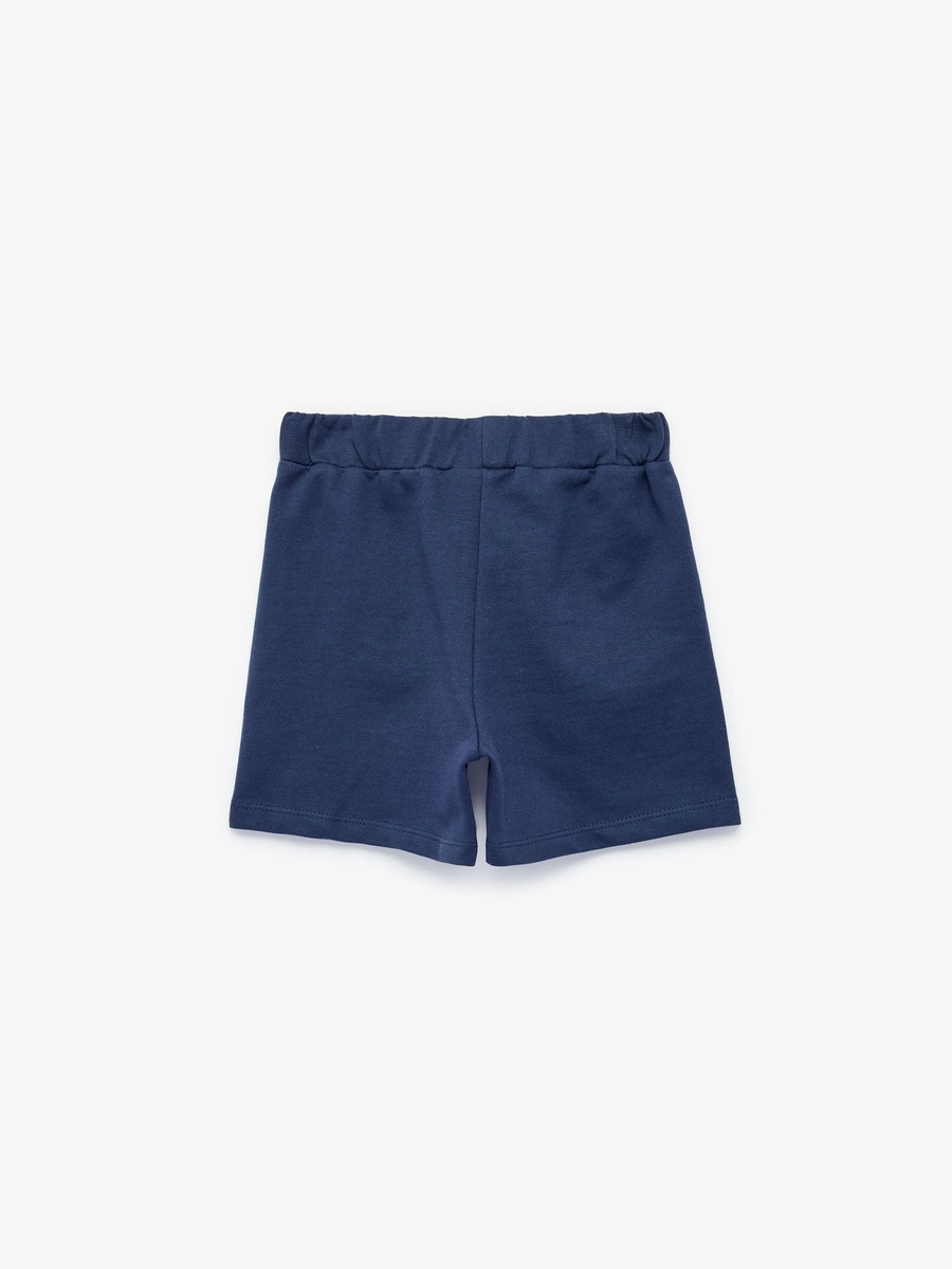 Toddler Navy Blue Cotton Drawstring Shorts