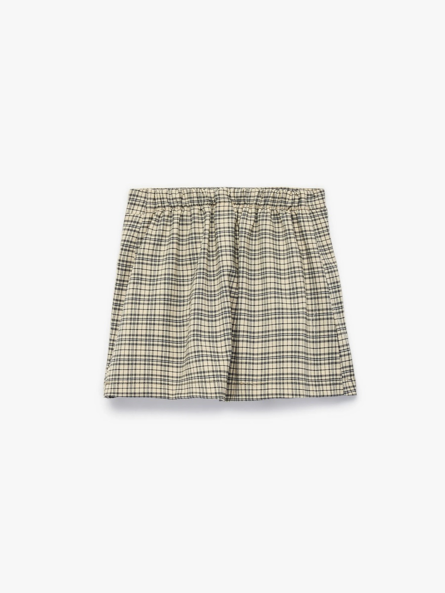 Girls A-Line Plaid Mini Skirt - Cotton Woven