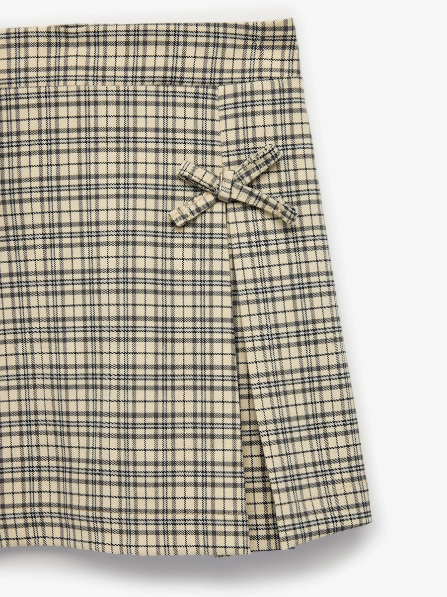 Girls A-Line Plaid Mini Skirt - Cotton Woven