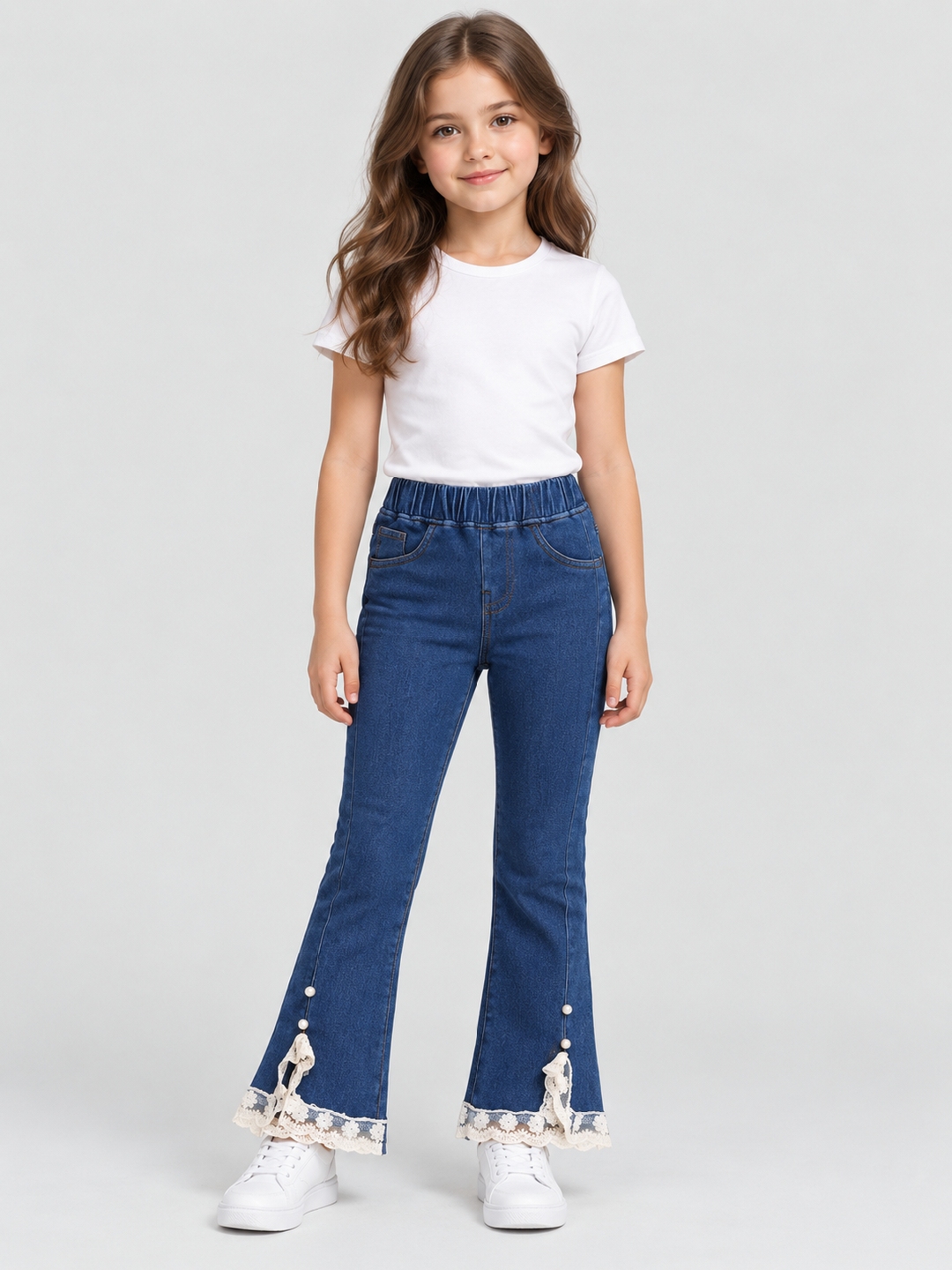 Blue Solid Relaxed Jeans
