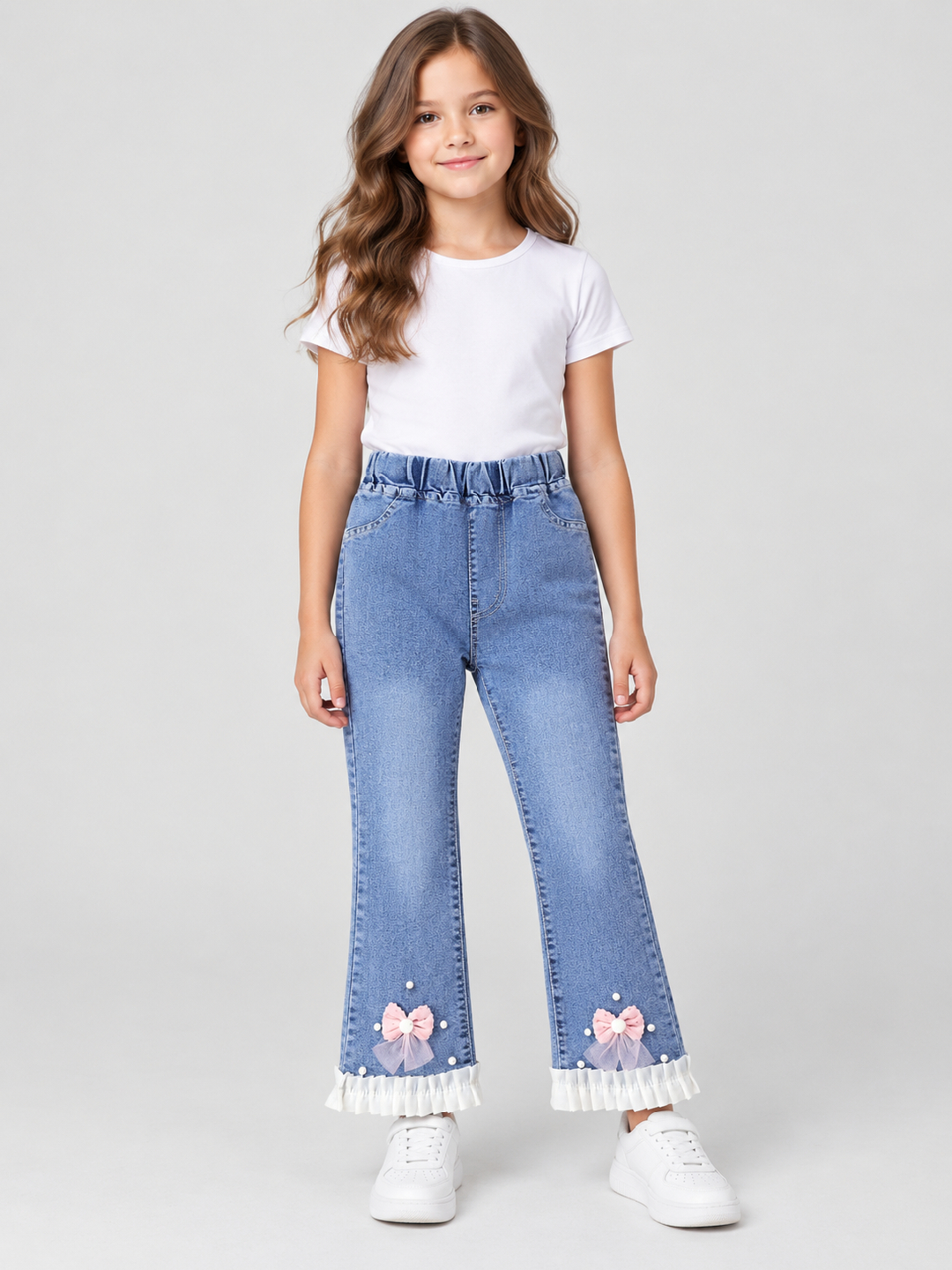 Blue Solid Relaxed Jeans