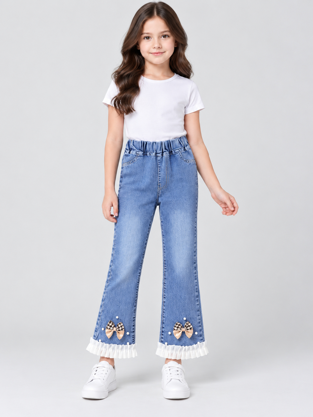 Blue Solid Relaxed Jeans