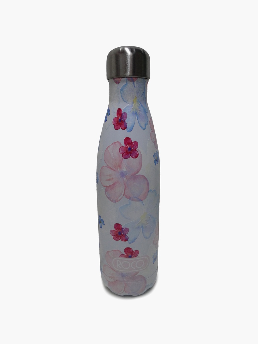 Floral Stainless Steel Double Wall Water Bottle - 500 ml