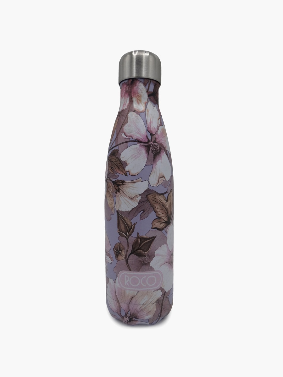 Floral Stainless Steel Double Wall Water Bottle - 500 ml
