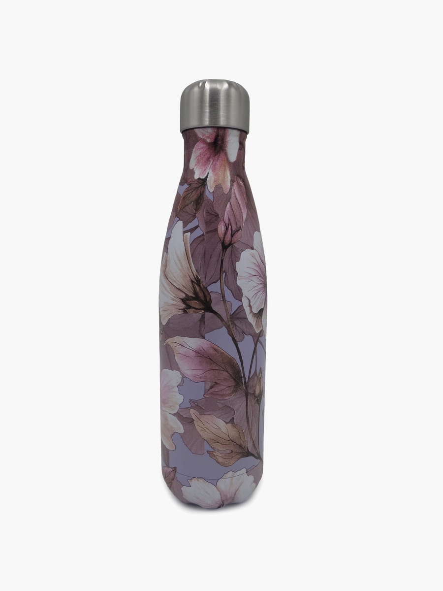 Floral Stainless Steel Double Wall Water Bottle - 500 ml