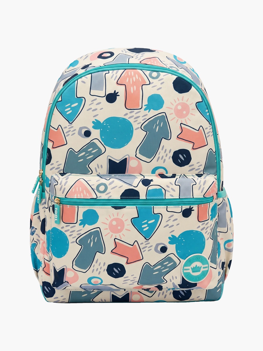 Tooly Crown Fashion 4-Piece School Backpack Set with Pencil Case and Water Bottle - 17 Inch