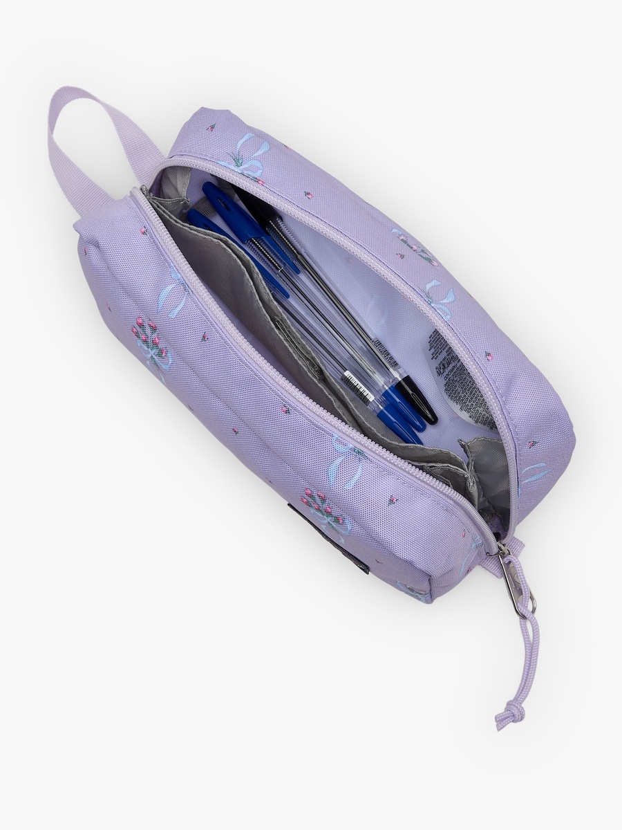 Floral Print Pencil Pouch with Zip Closure