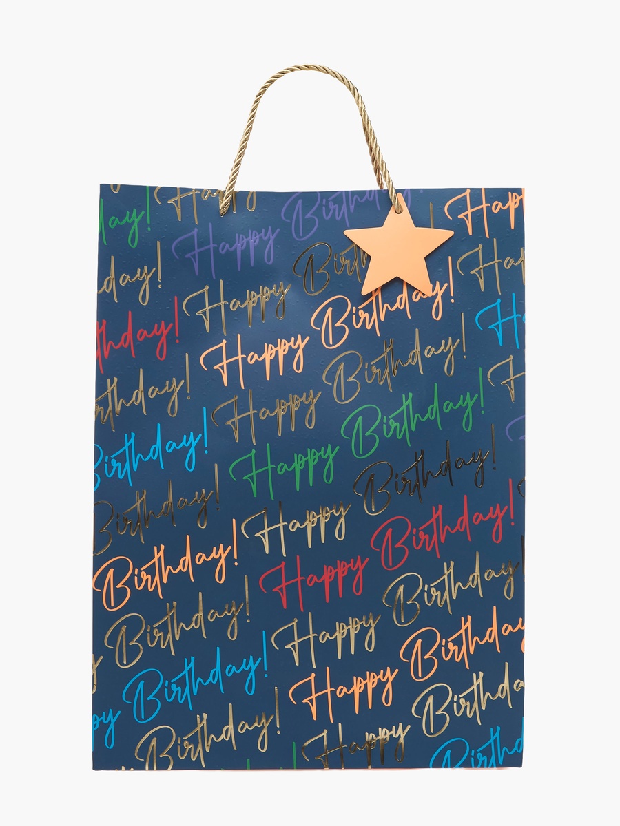 Birthday Print Gift Bag - Medium