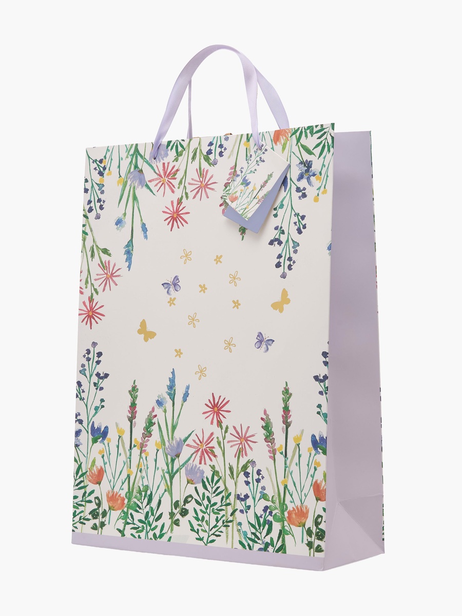 Floral Print Gift Bag - Large