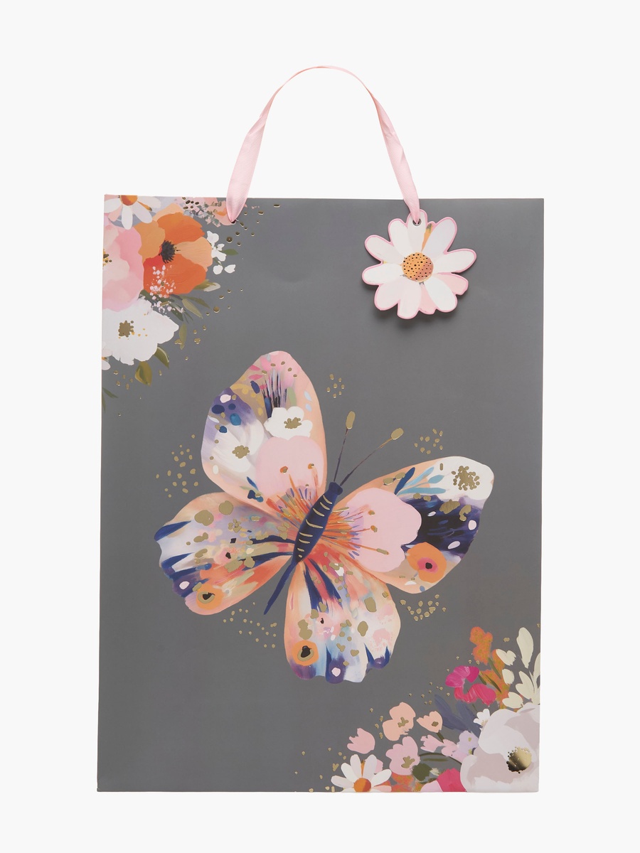 Butterfly Print Gift Bag - Large