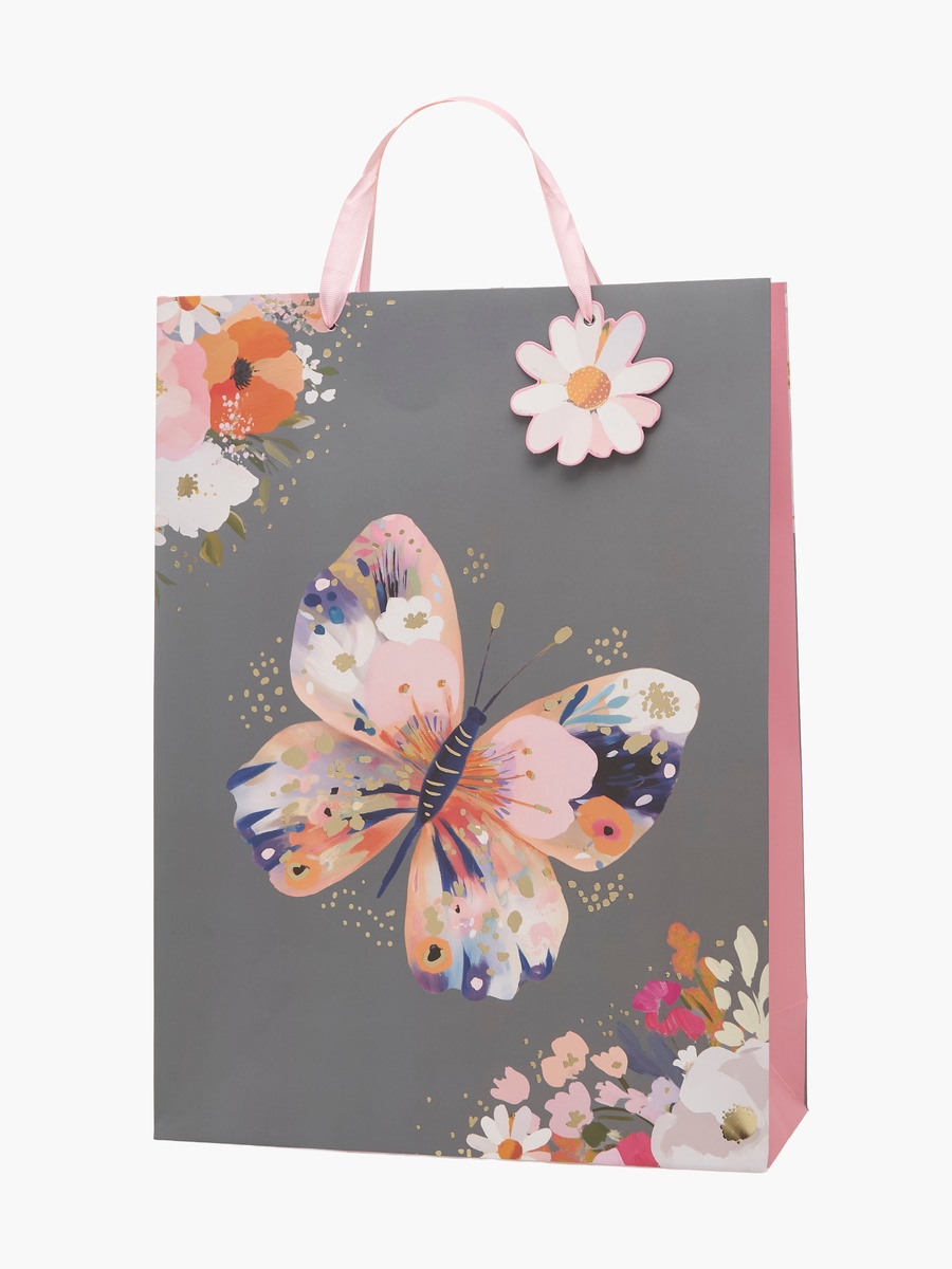 Butterfly Print Gift Bag - Large