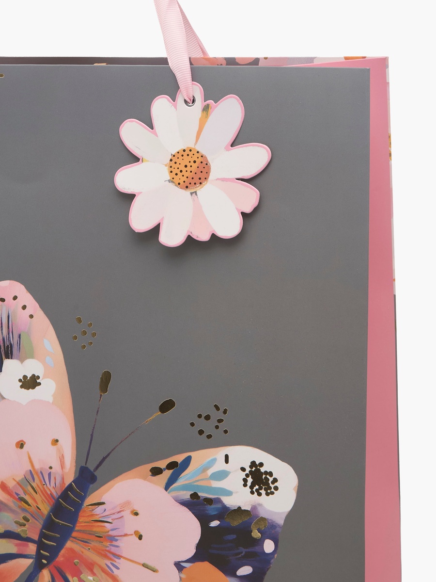 Butterfly Print Gift Bag - Large