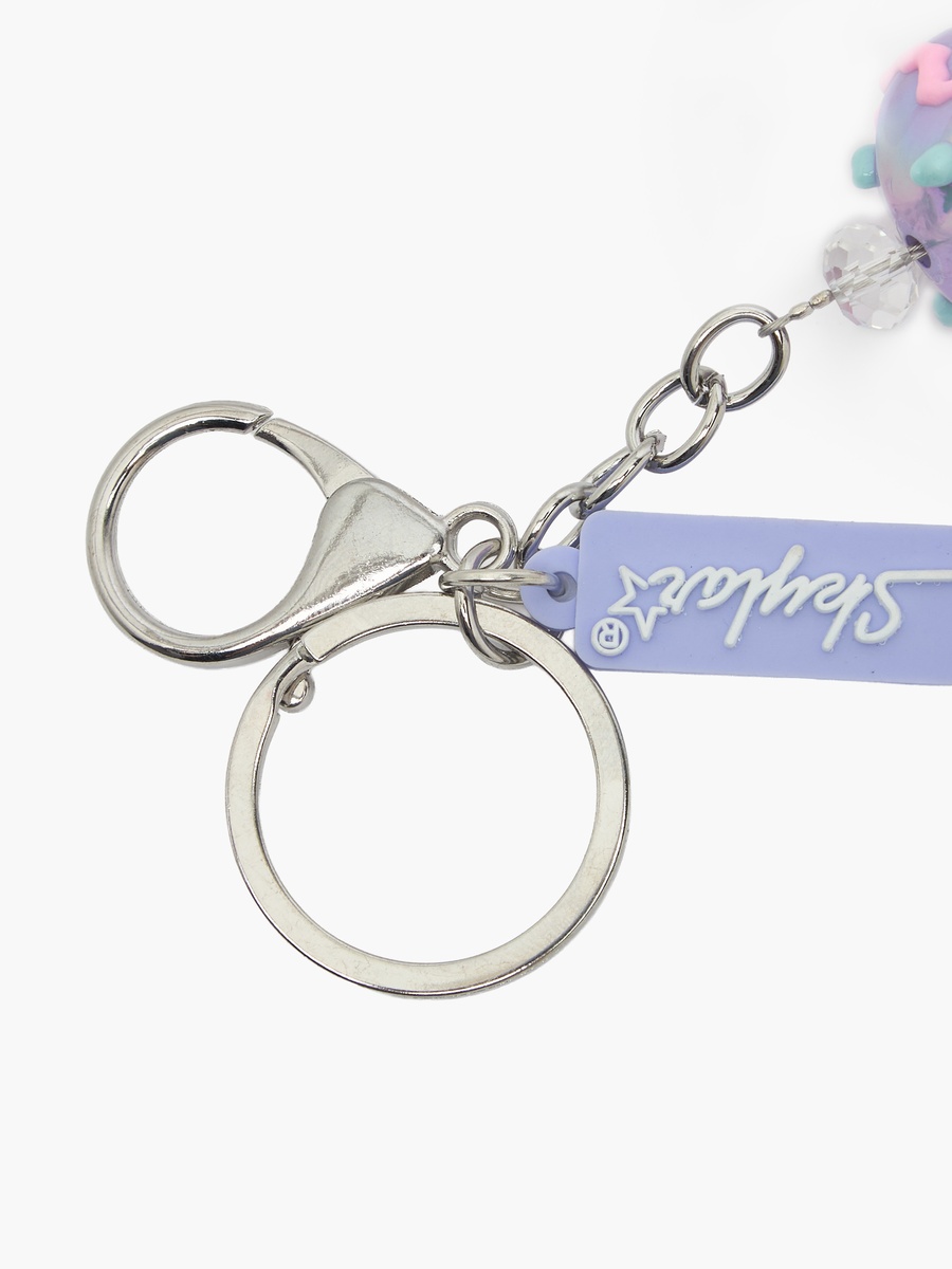 Beaded Bow Keyring with Crystal Details