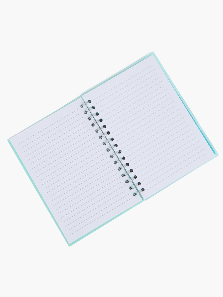Heart Print Notebook with Spiral Binding and Charms