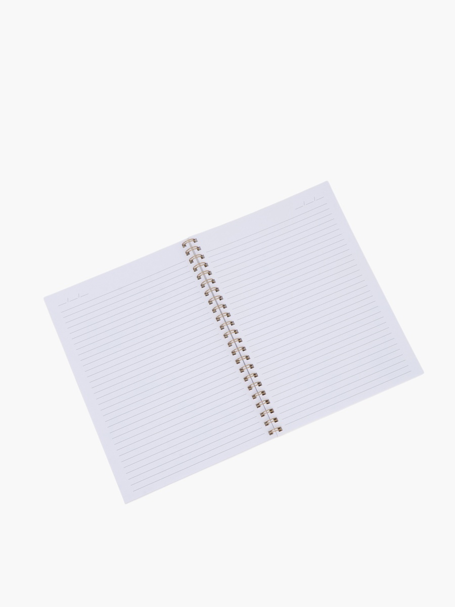 Heart Print Notebook with Spiral Binding