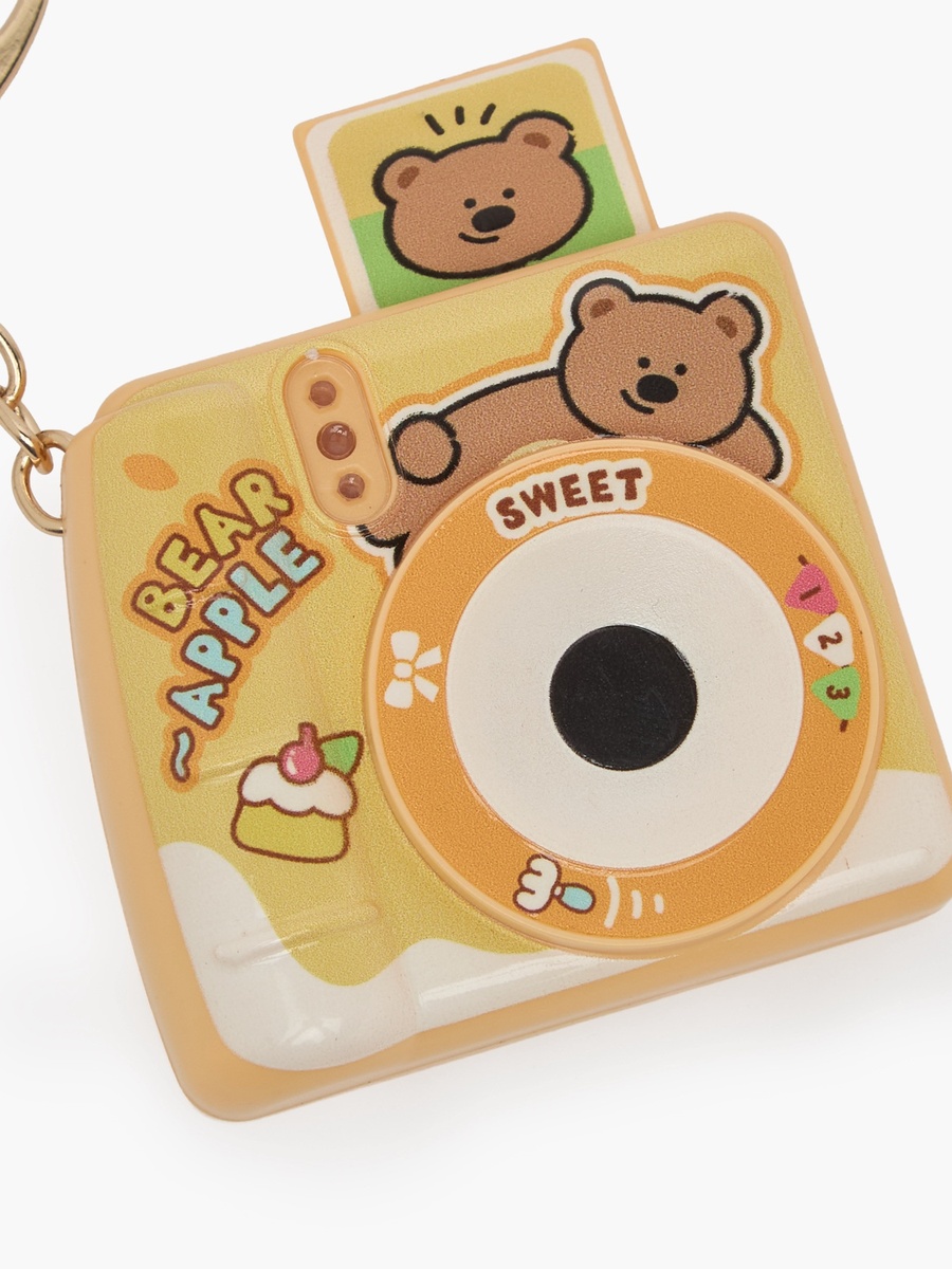 Simulated Polaroid Key Chain with Bear Design