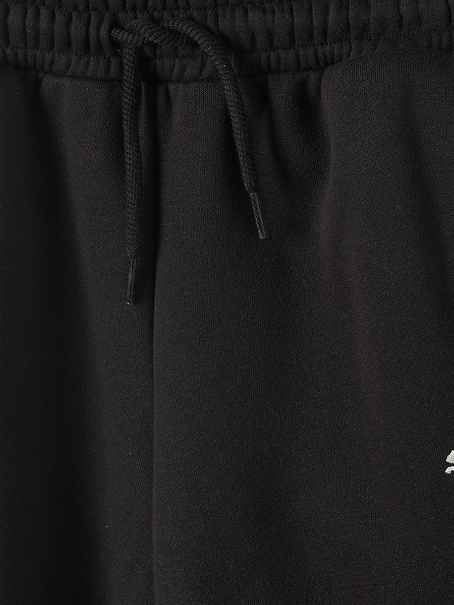 Elasticated Drawstring Waist Track Pants with Logo Print