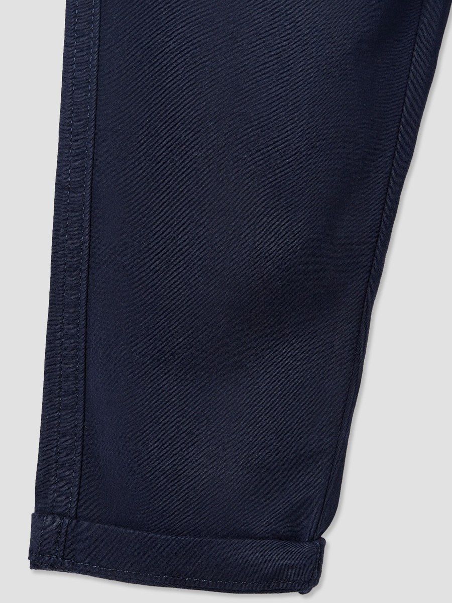 Solid Trousers with Drawstring Closure