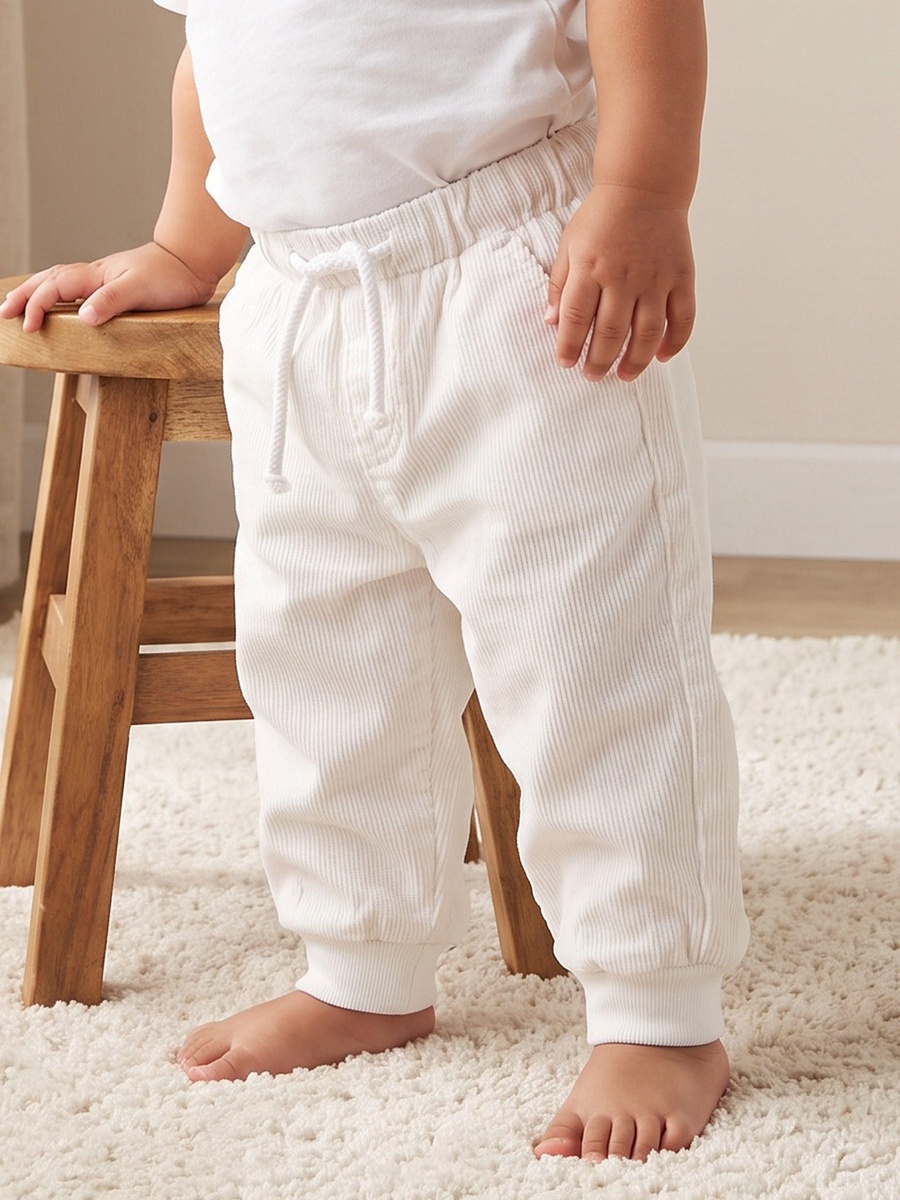 Trousers with Pockets, Drawstring Waist