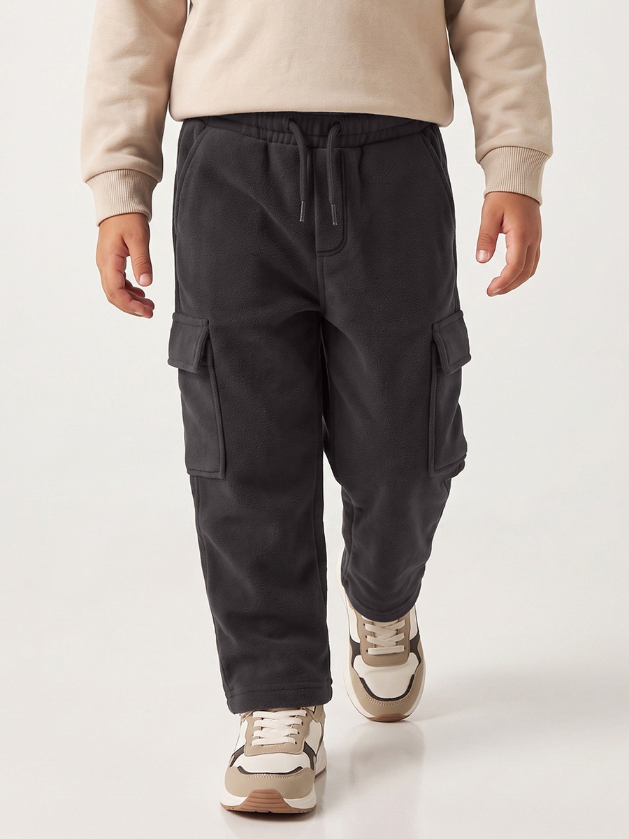 Elasticated Drawstring Waist Cargo Pants with Pocket