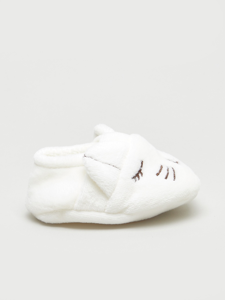 Embroidered Booties with Applique Detail