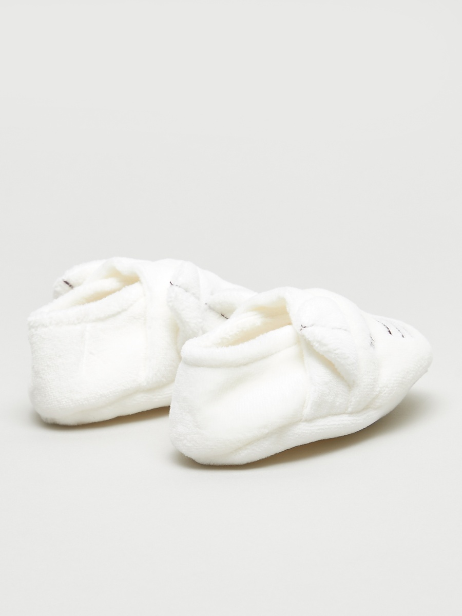 Embroidered Booties with Applique Detail