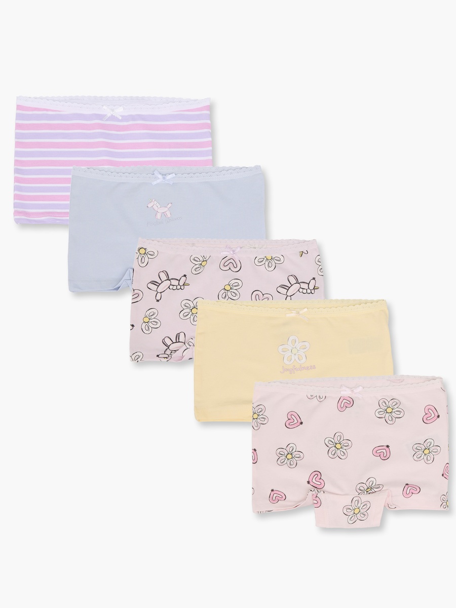 Pack of 5 Briefs with Elastic Waistband