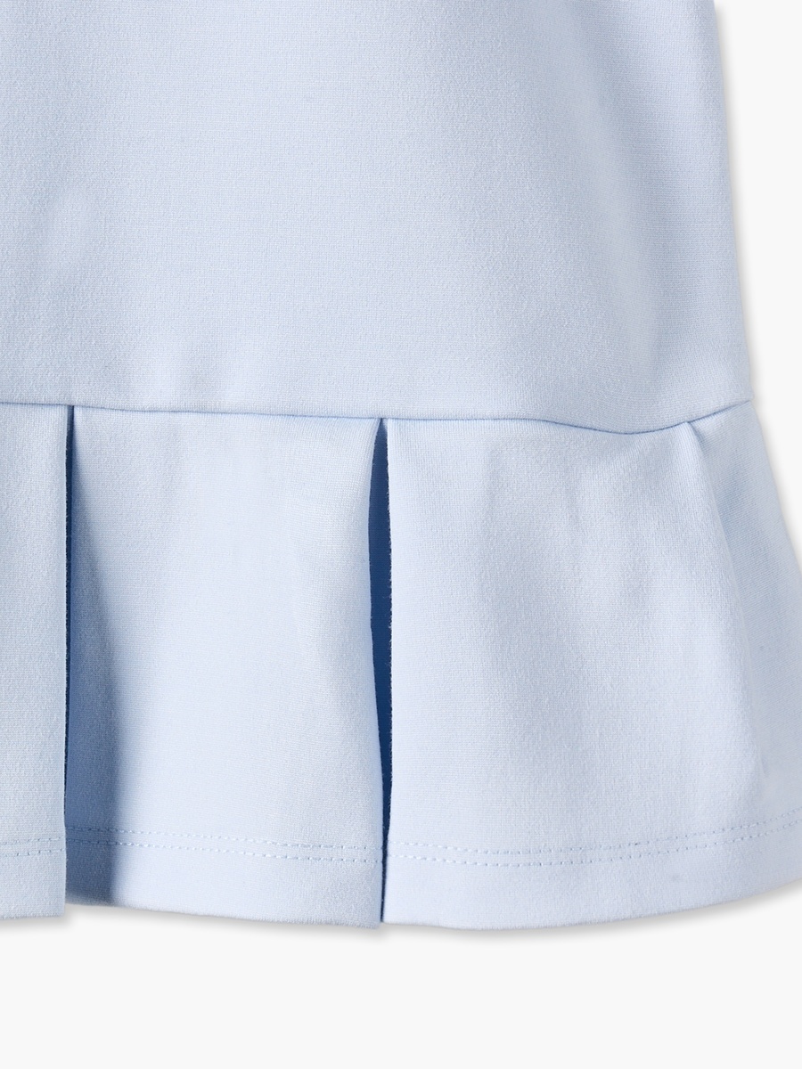 Peter Pan Collar Short Sleeves Drop Waist Dress with Lace Trim