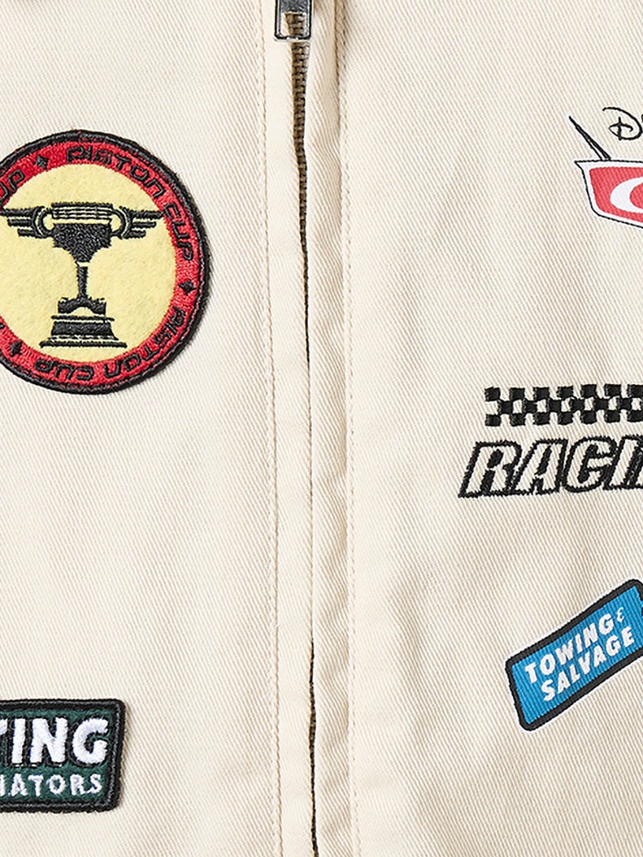 Lightning McQueen Print Bomber Jacket with Long Sleeves