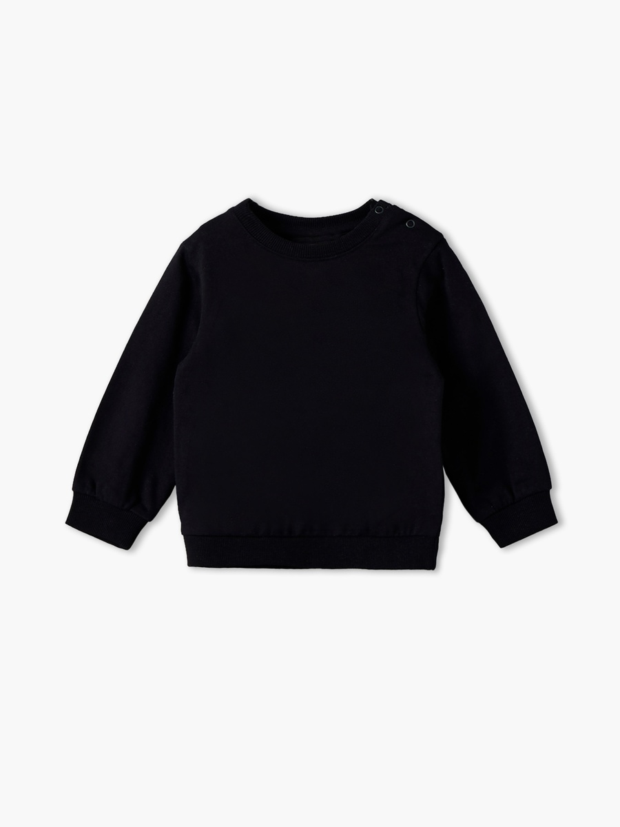 Pack of 2 Crew Neck Sweatshirt with Snap Button Closure