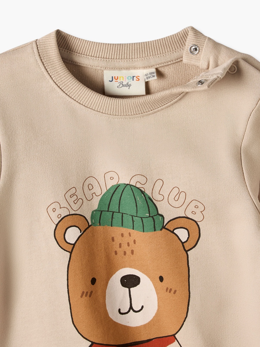 Round Neck Sweatshirt with Lion Print